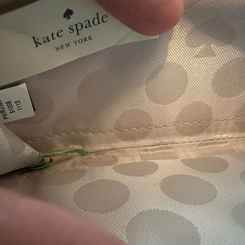 Kate Spade Cedar Street Lacey Turquoise Leather Wallet with Zip Closure